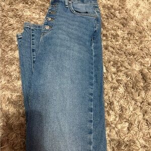 Forever 21 Light Blue Skinny Jeans with Button-Fly